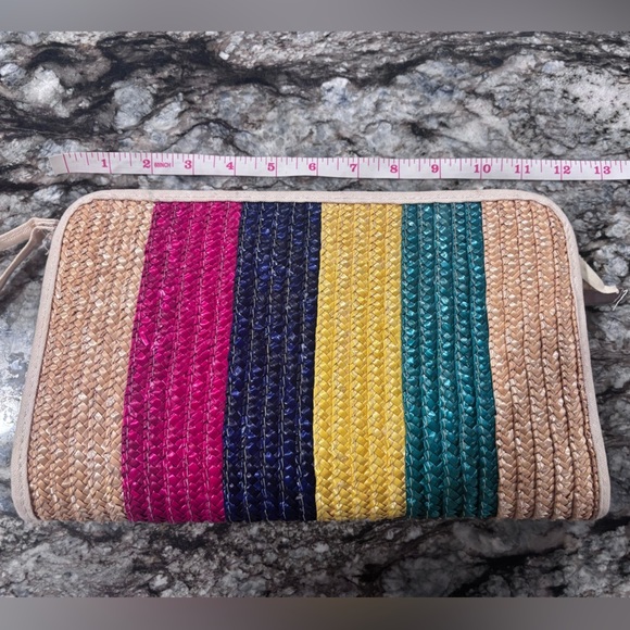 Colorful Striped Woven Clutch/Wristlet - Picture 2 of 7